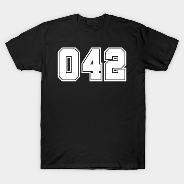 numbered design 042 T-Shirt by PR Hub